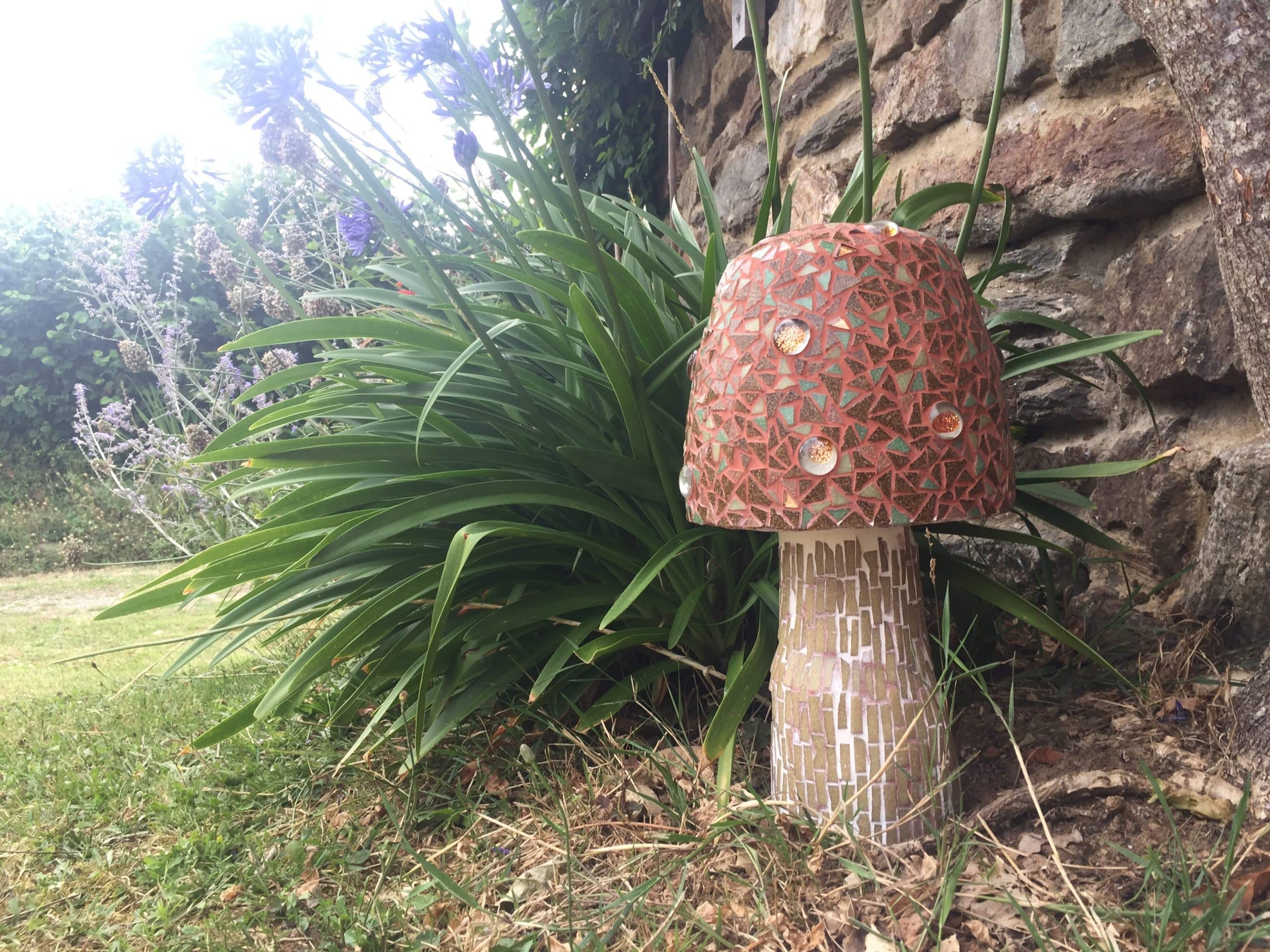 mushroom sculpture for outdoor garden decor