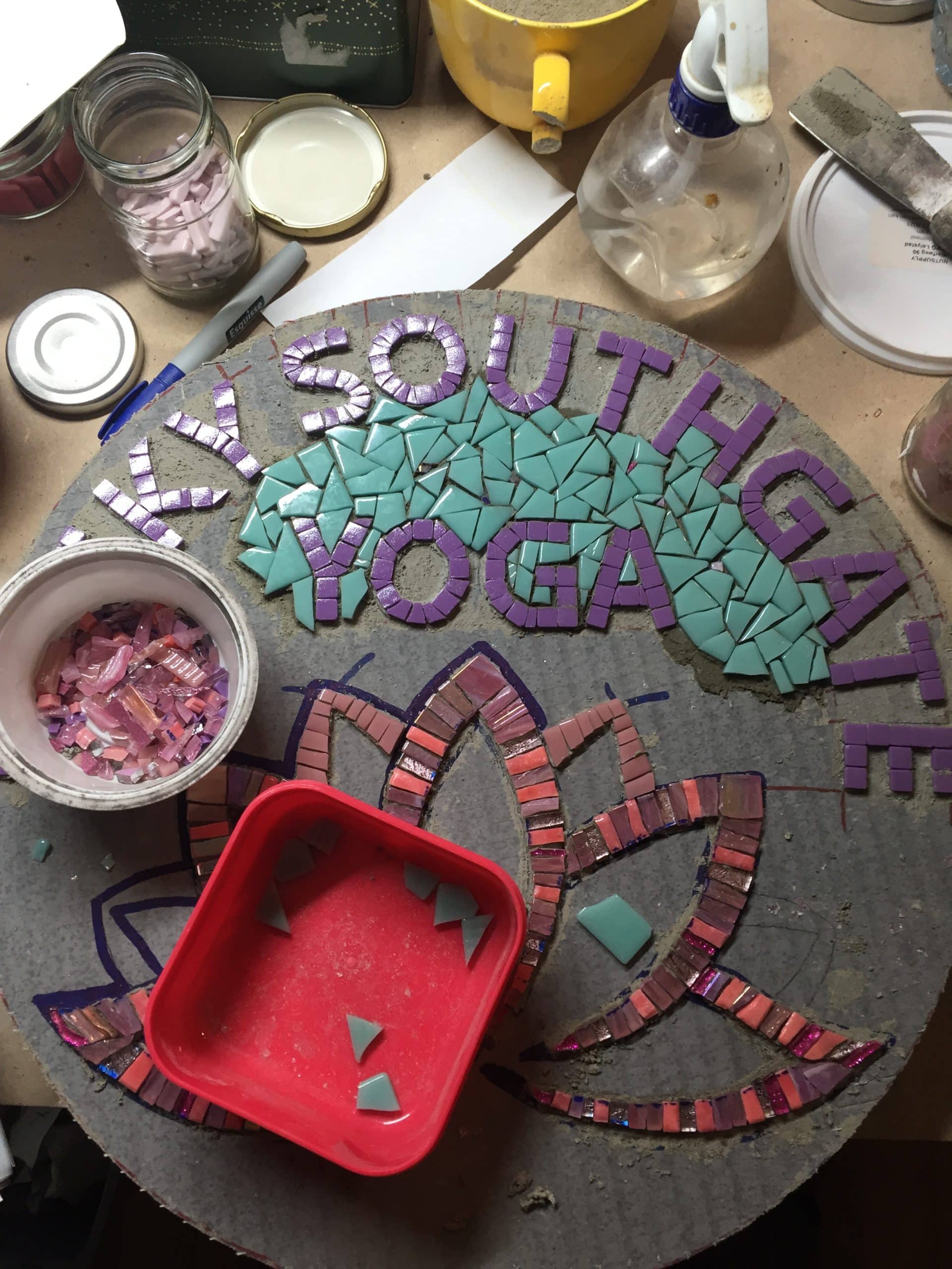 Mosaic signs Mosaic logos Custom signage Berry Créatif Mosaics