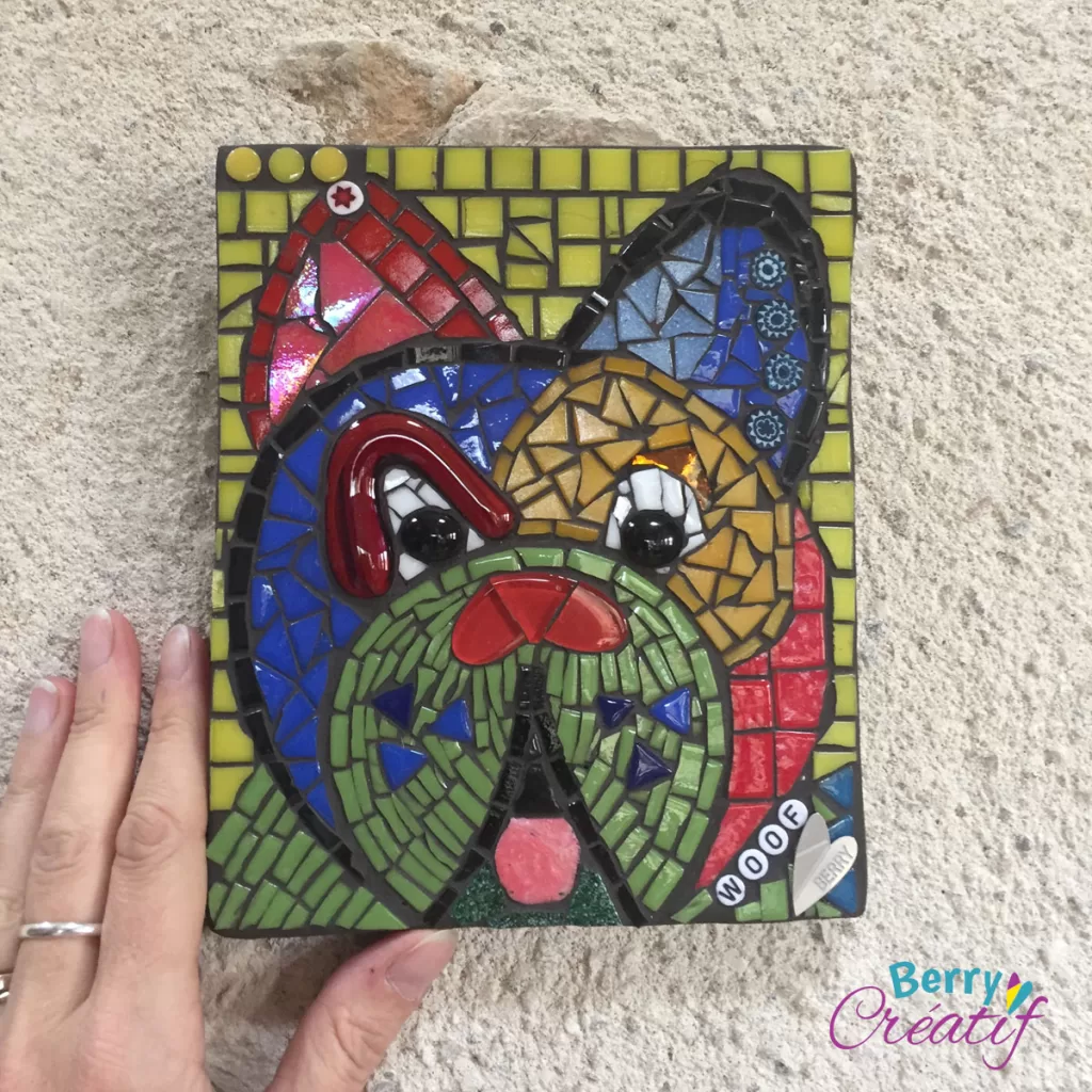 abstract dog mosaic