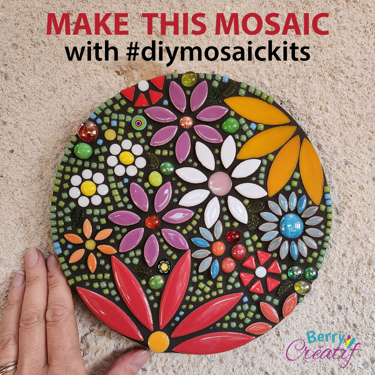 Mosaic coaster kit DIY craft kit Coloured Glass Kit Craft for Kids and  adults