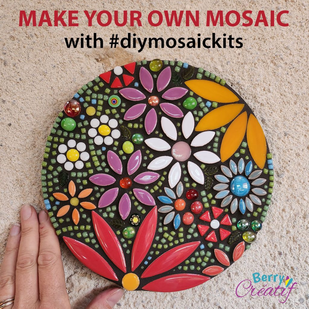 diy mosaic kit design#1 bright floral