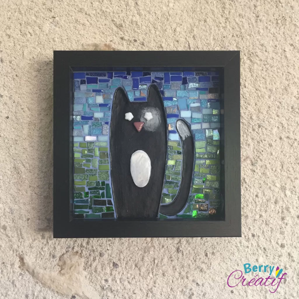 cat wall art mosaic