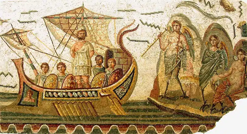Mosaique_d’Ulysse_et_les_sirenes ancient mosaic