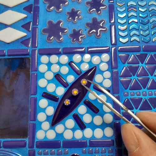 adding three mill fiori mosaic tiles to the mosaic kit for adults