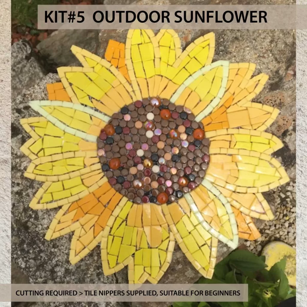 Sunflower Kit Outdoor Berry Créatif Mosaics