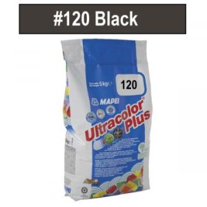 mapei ultracolor plus grout for indoor and outdoor use. colour Black 120